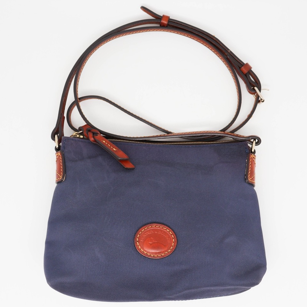 Dooney & Bourke Nylon Crossbody Pouchette Blue Bag Purse Small